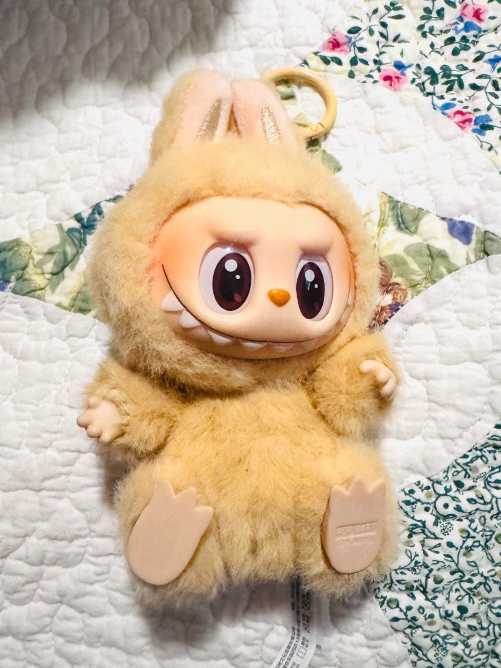LABUBU POP MART  The Monster Plush Beige Bunny Keychain Plushie